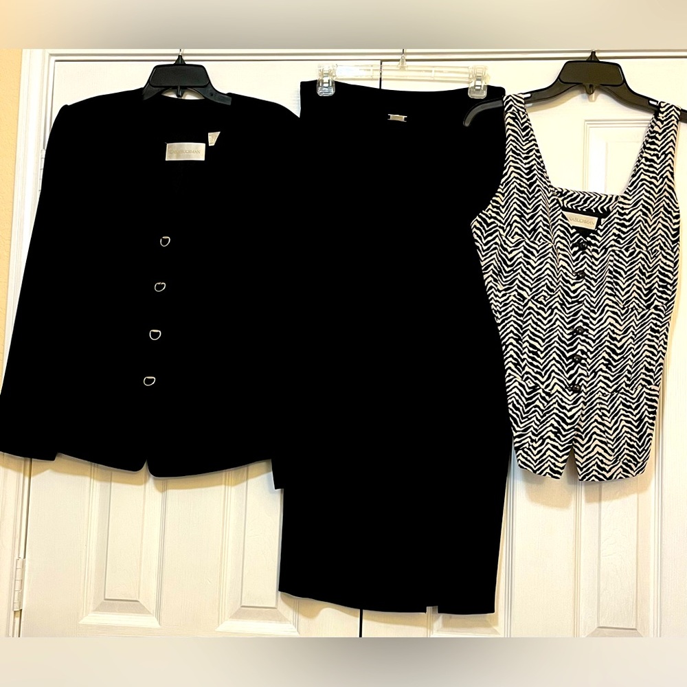 Vintage Dana Buchman Black Suit